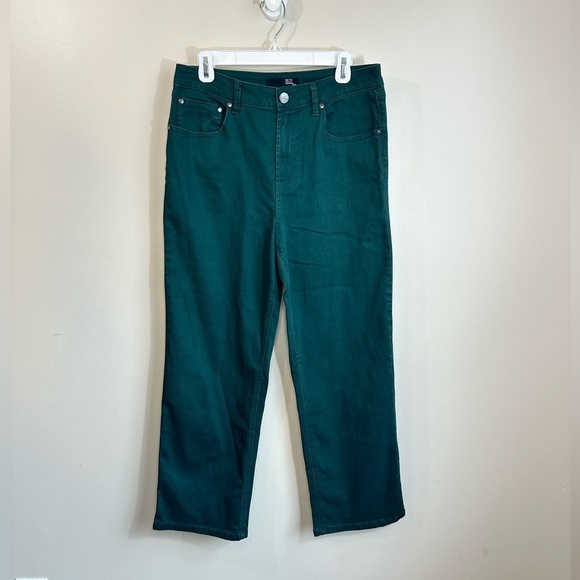 NEW 1822 Denim Women’s High-Rise Straight Leg Jeans Green Spruce Size 10/30 - Picture 2 of 10